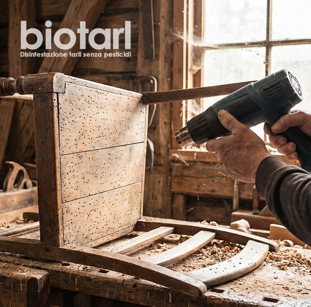 Eliminare i tarli con il calore del phon Eliminare i tarli con il calore del phon